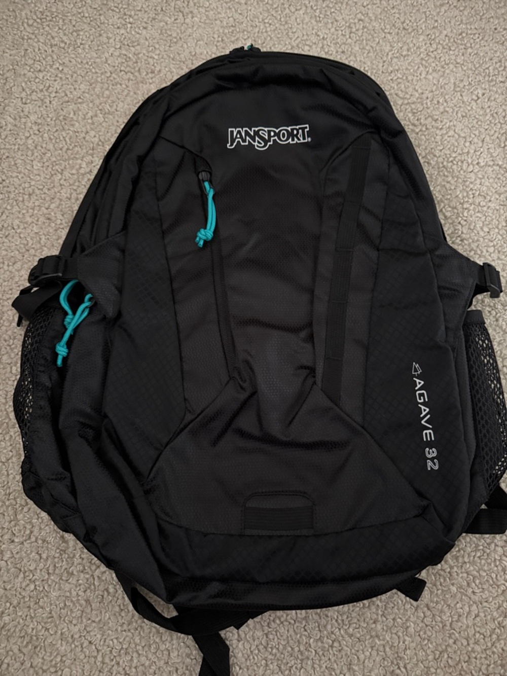 JANSPORT | JANSPORT BLACK BACKPACK W/ TEAL ACCENTS